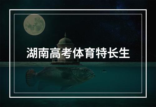 湖南高考体育特长生