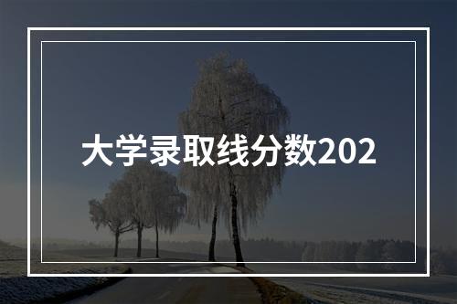 大学录取线分数202