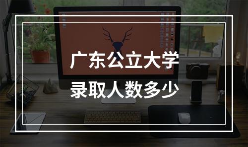 广东公立大学录取人数多少