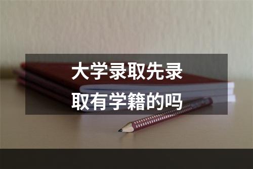 大学录取先录取有学籍的吗