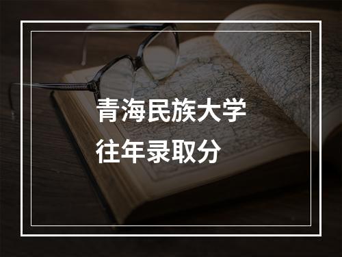 青海民族大学往年录取分