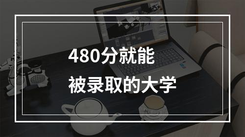 480分就能被录取的大学