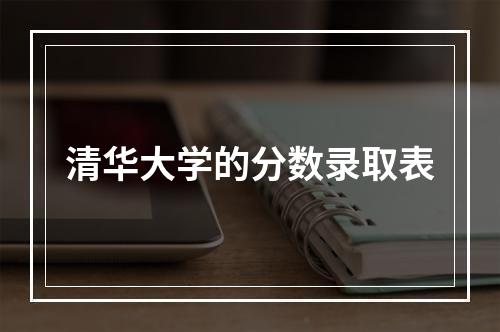 清华大学的分数录取表