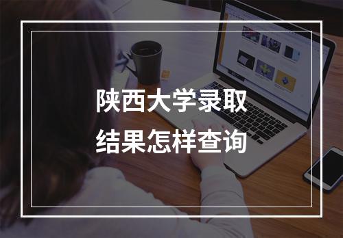 陕西大学录取结果怎样查询