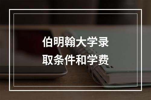 伯明翰大学录取条件和学费