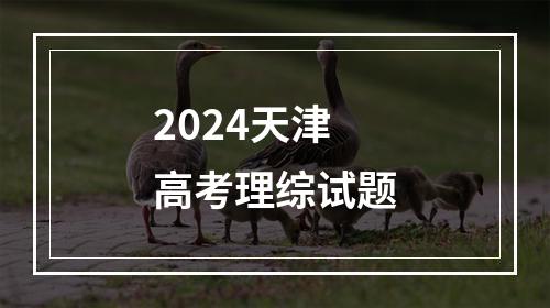 2024天津高考理综试题