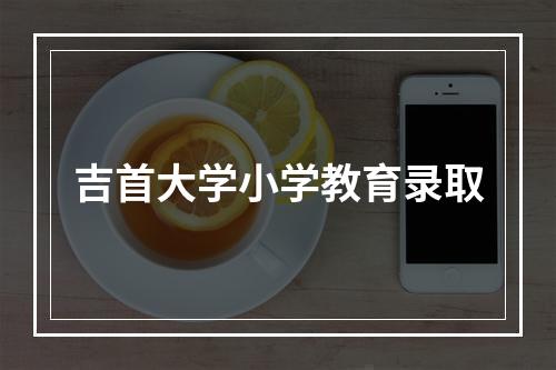 吉首大学小学教育录取