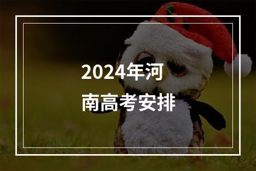 2024年河南高考安排