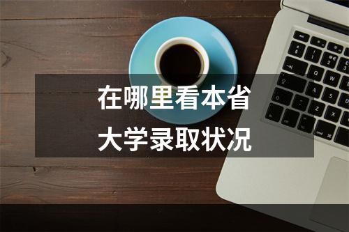 在哪里看本省大学录取状况