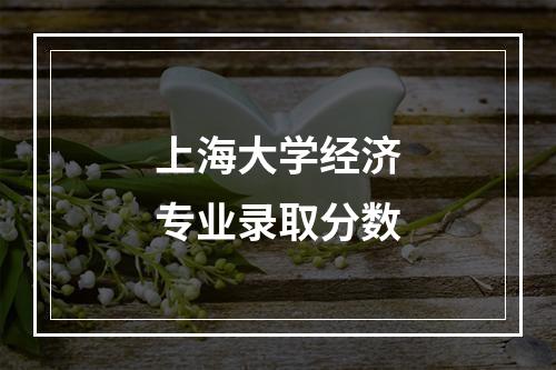 上海大学经济专业录取分数