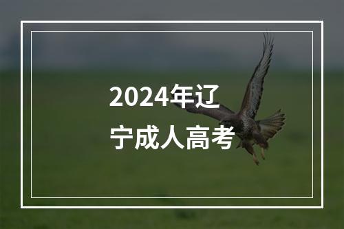 2024年辽宁成人高考