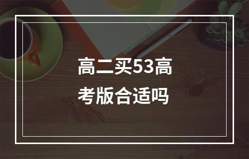 高二买53高考版合适吗