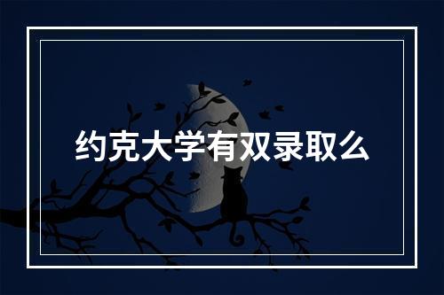 约克大学有双录取么