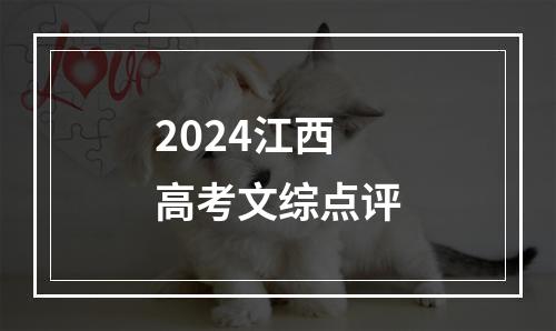 2024江西高考文综点评