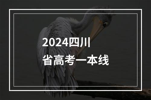 2024四川省高考一本线