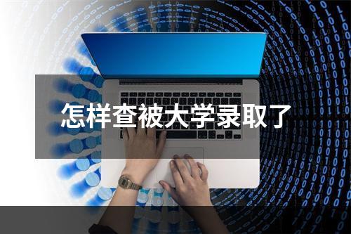 怎样查被大学录取了