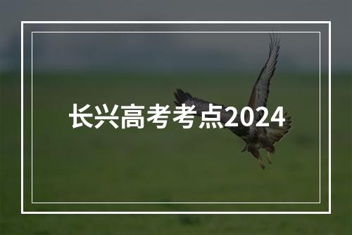 长兴高考考点2024