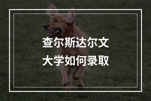 查尔斯达尔文大学如何录取