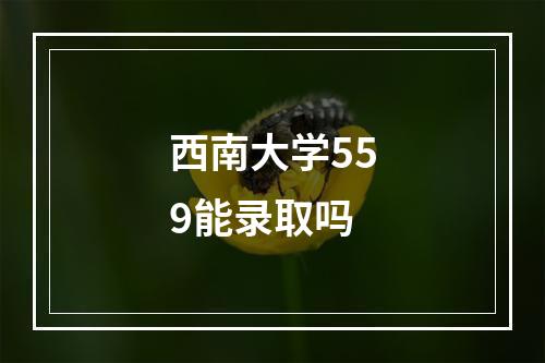 西南大学559能录取吗