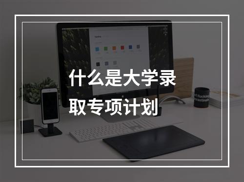 什么是大学录取专项计划