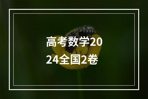 高考数学2024全国2卷