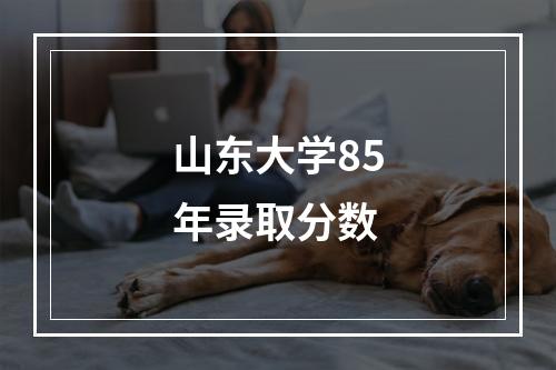 山东大学85年录取分数