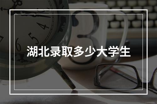 湖北录取多少大学生