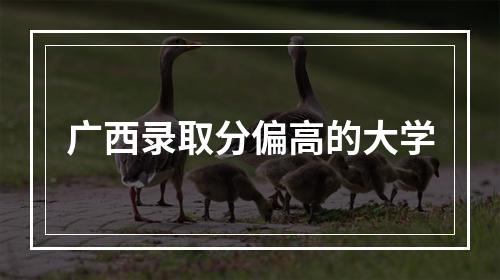 广西录取分偏高的大学