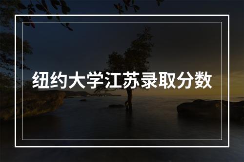 纽约大学江苏录取分数