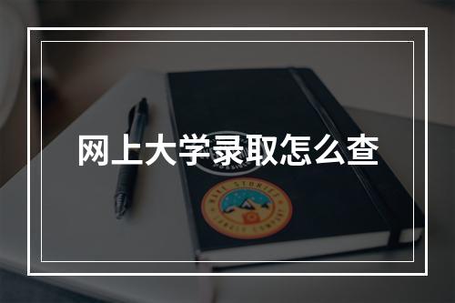 网上大学录取怎么查