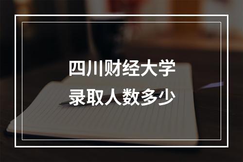 四川财经大学录取人数多少