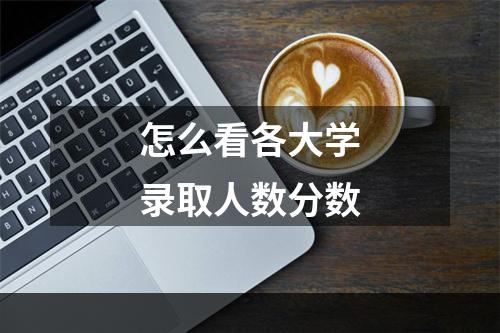 怎么看各大学录取人数分数