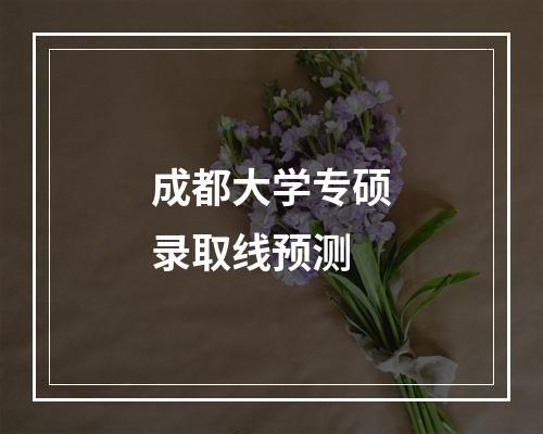 成都大学专硕录取线预测