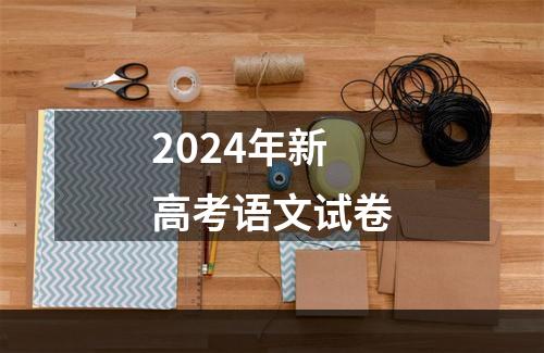 2024年新高考语文试卷