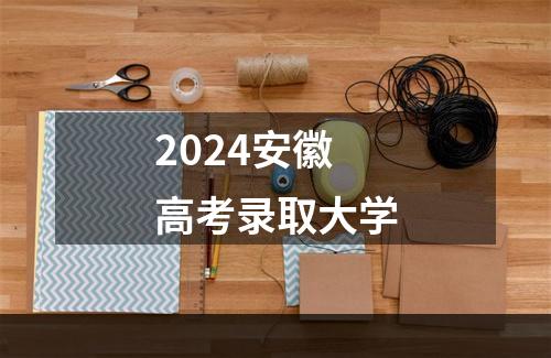 2024安徽高考录取大学