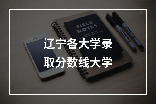 辽宁各大学录取分数线大学