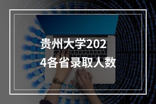 贵州大学2024各省录取人数