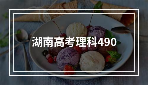 湖南高考理科490