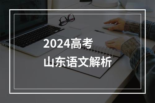 2024高考山东语文解析