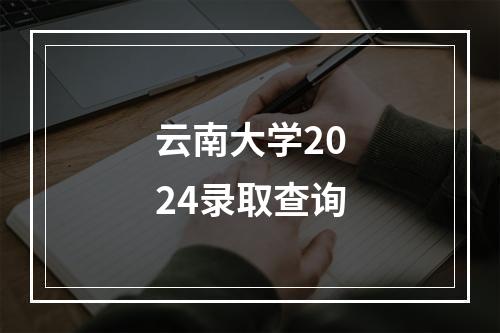 云南大学2024录取查询