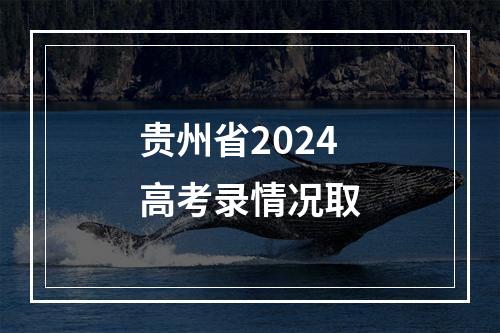 贵州省2024高考录情况取