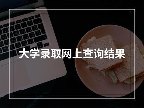 大学录取网上查询结果