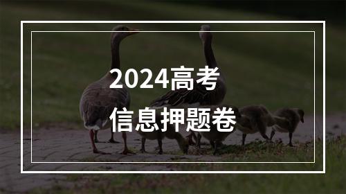 2024高考信息押题卷