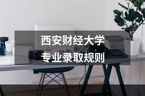 西安财经大学专业录取规则