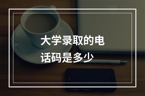 大学录取的电话码是多少