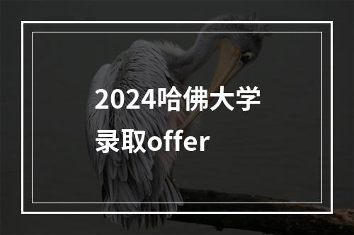 2024哈佛大学录取offer