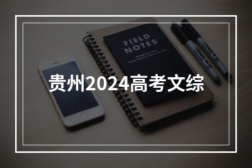 贵州2024高考文综