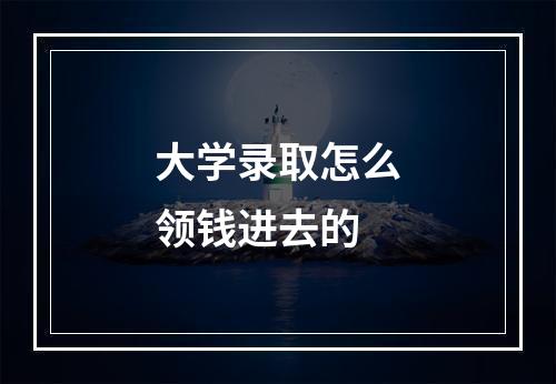 大学录取怎么领钱进去的