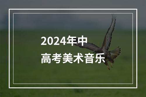 2024年中高考美术音乐