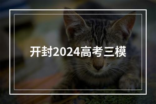 开封2024高考三模